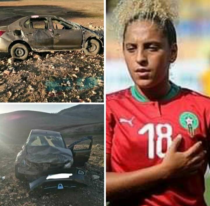 سناء مسعودي لاعبة المنتخب الوطني النسوي تنجو من حادثة سير مميتة