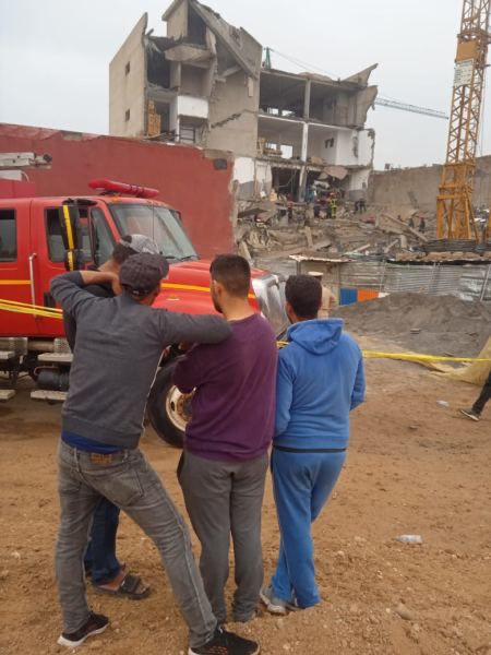 انهيار بناية شركة للنسيج يخلف قتيلَين و5 مصابين