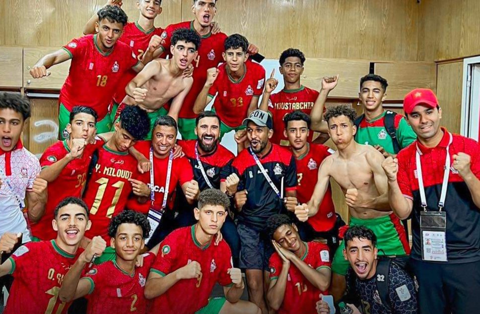 المنتخب الوطني المدرسي ممثلا بلاعبي المغرب الفاسي يصل نهائي كأس العالم لكرة القدم المدرسية