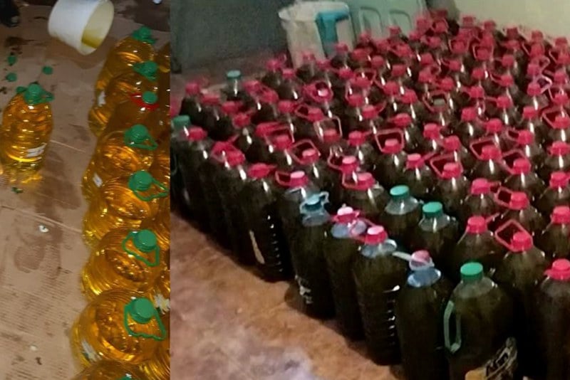 درك لفقيه بنصالح يحجز كمية كبيرة من زيت الزيتون مغشوشة