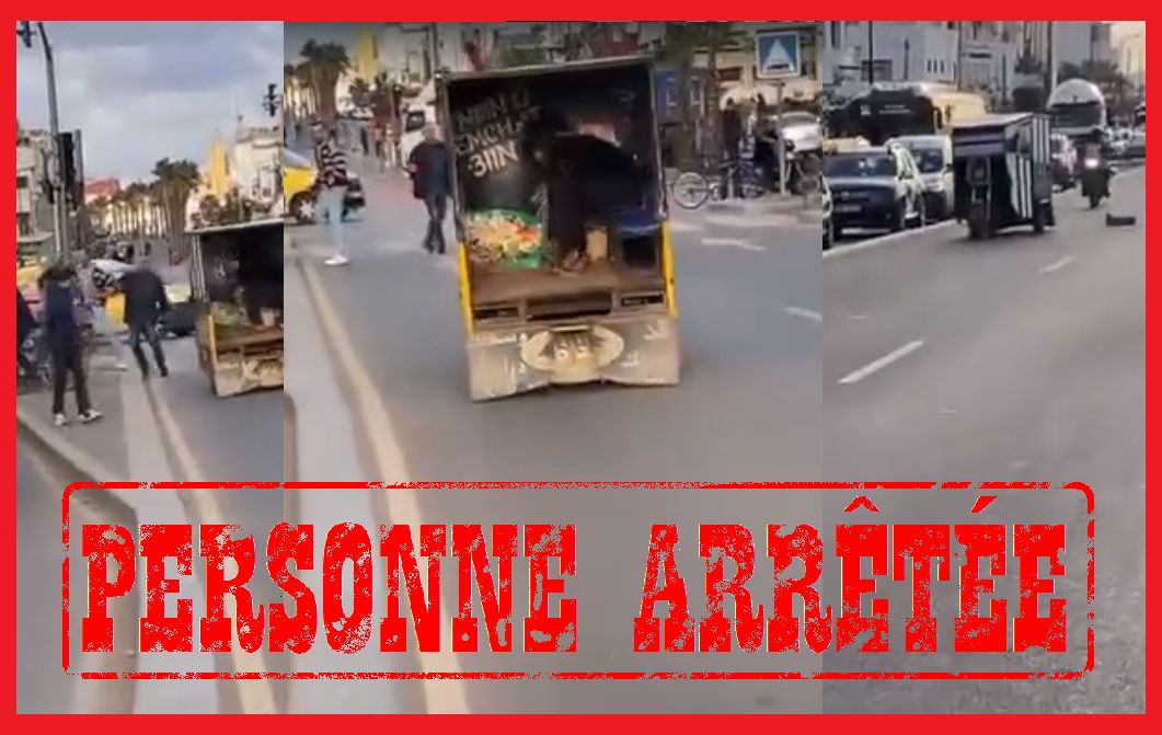 توقيف سائق “تريبورتر” متهور ظهر في مقطع فيديو يحاول  دهس شرطي وسط الدار البيضاء