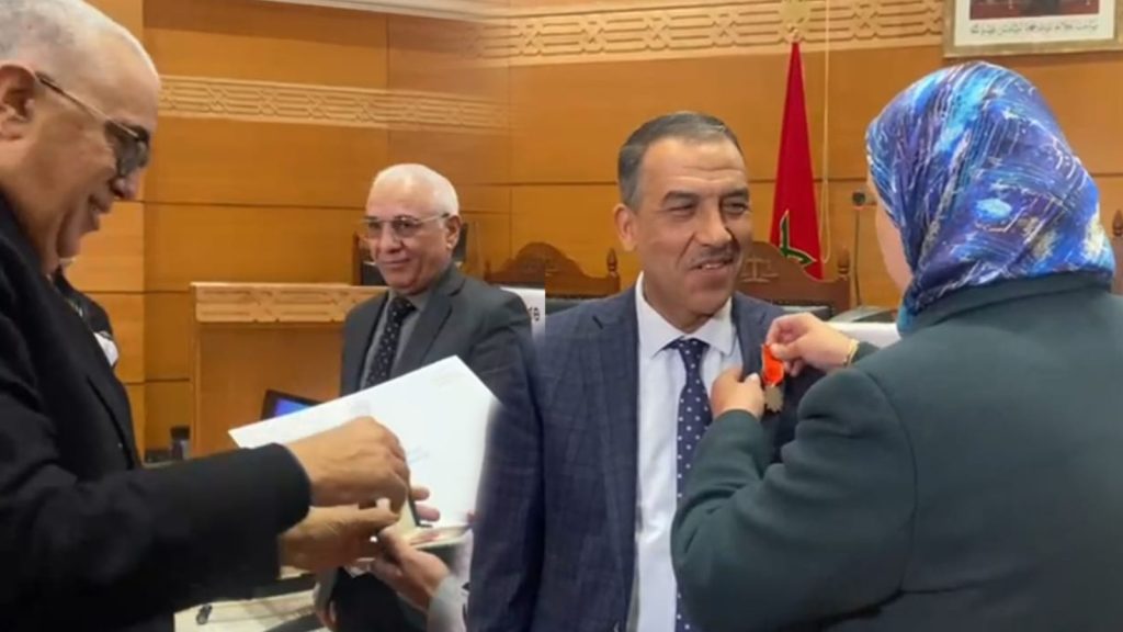 توشيح وكيل الملك حبشان  ورئيس غرفة جرائم الأموال الاستئنافية بنمعاشو بأوسمة ملكية
